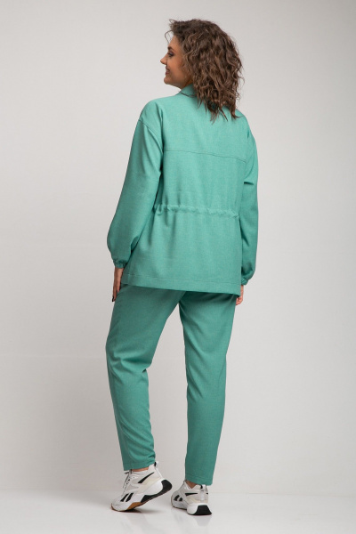 Брюки, жакет Liona Style 946 мятно-зеленый - фото 6