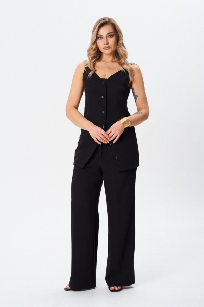 Брюки, жилет BARBARA В225 черный - фото 3