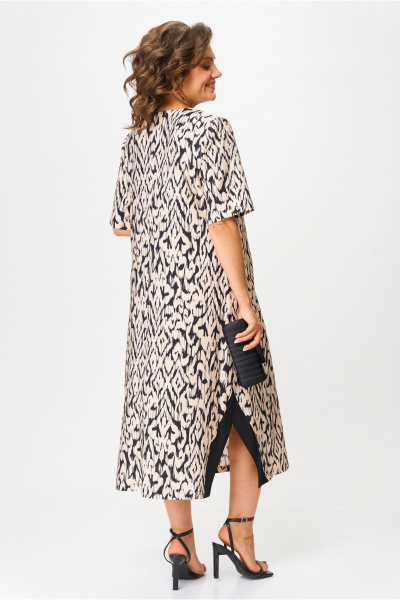 Платье Michel chic 2168 бежевый_черный - фото 5
