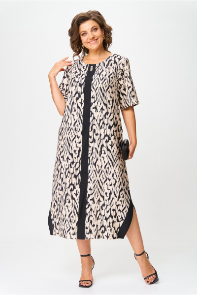 Платье Michel chic 2168 бежевый_черный - фото 1