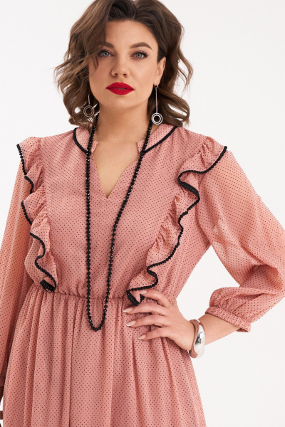 Летнее платье с сборками и рюшей на подкладке Almirastyle 298 - фото 6