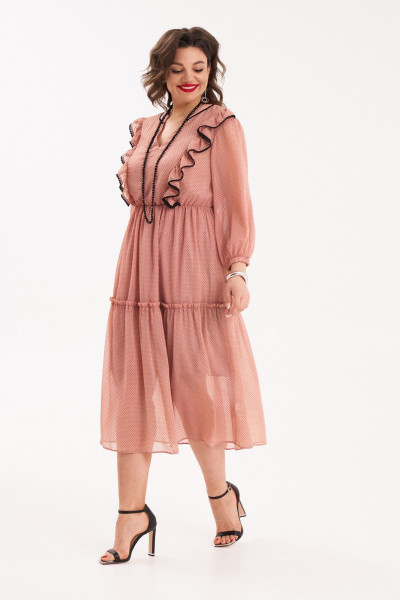 Летнее платье с сборками и рюшей на подкладке Almirastyle 298 - фото 5