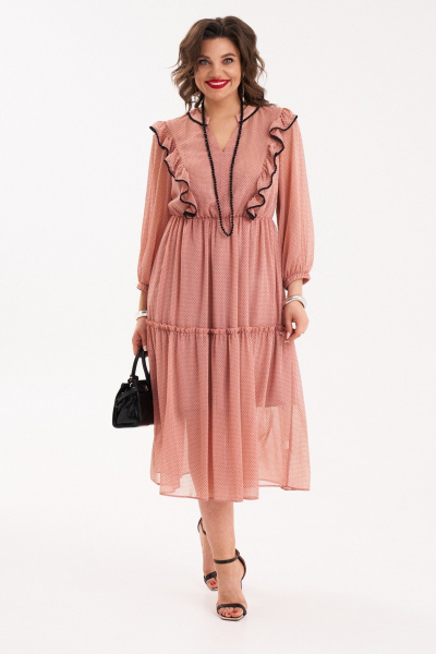 Летнее платье с сборками и рюшей на подкладке Almirastyle 298 - фото 1