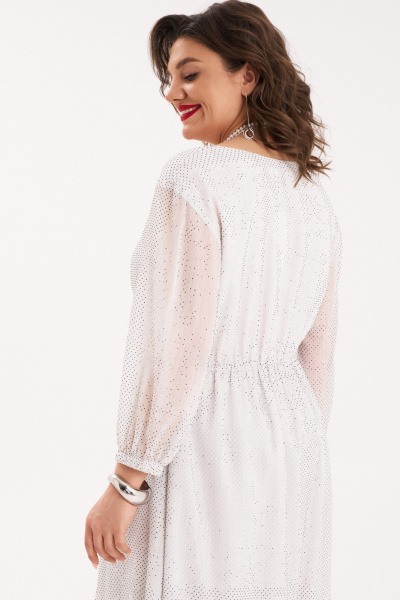 Летнее платье из шифона с рюшей и V-образным вырезом Almirastyle 296 - фото 8