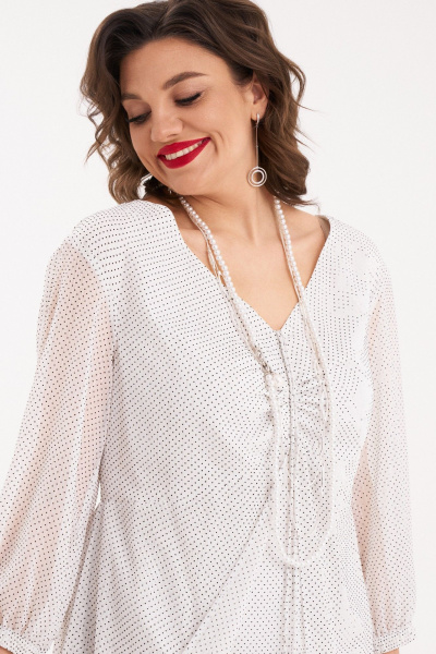 Летнее платье из шифона с рюшей и V-образным вырезом Almirastyle 296 - фото 7