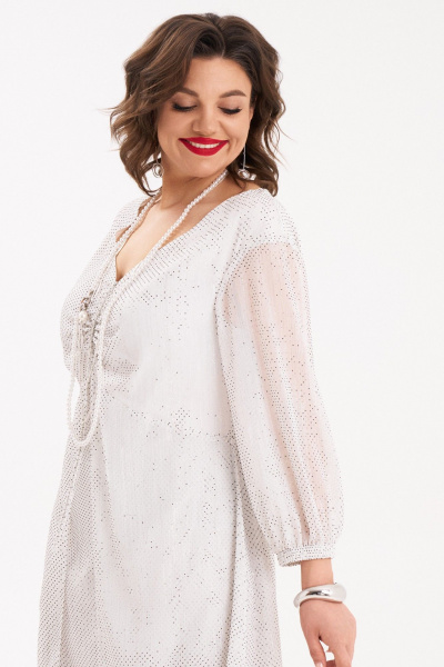 Летнее платье из шифона с рюшей и V-образным вырезом Almirastyle 296 - фото 6