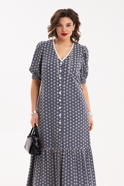 Платье из текстиля с воланом и карманами для торжеств Almirastyle 279 - фото 4