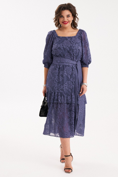 Платье с кружевом и съемным поясом для вечерних и торжественных мероприятий Almirastyle 276 - фото 1