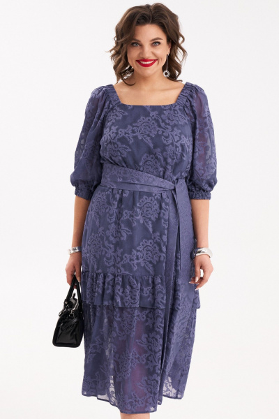 Платье с кружевом и съемным поясом для вечерних и торжественных мероприятий Almirastyle 276 - фото 3