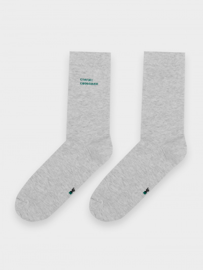 Носки Mark Formelle 017K-3032/24017K-1 св.серый_меланж_рис.3032 - фото 2