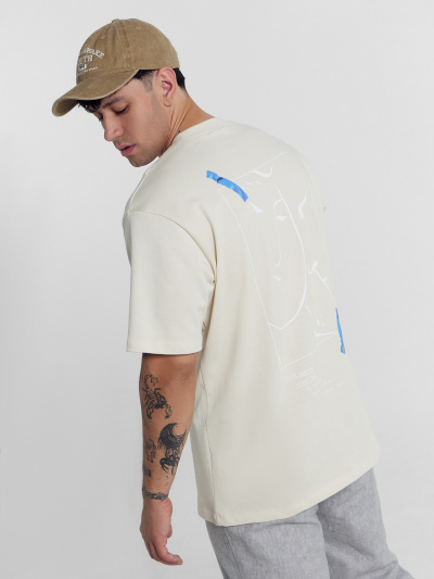 Футболка Mark Formelle 111846/24-3575П-0 белый_песок_печать2_1_сл_на_пол_1сл_вн_стор_спинки_3 - фото 13