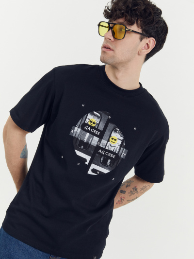 Футболка Mark Formelle 111846/24-3575П-0 черный_печать7_3_сл_на_пол_ТП_ДК - фото 1