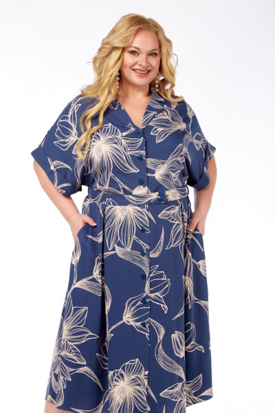 Платье Элль-стиль 2374 джинс - фото 9