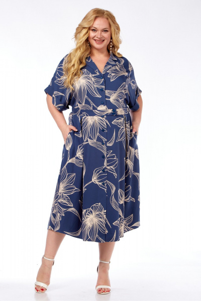 Платье Элль-стиль 2374 джинс - фото 6