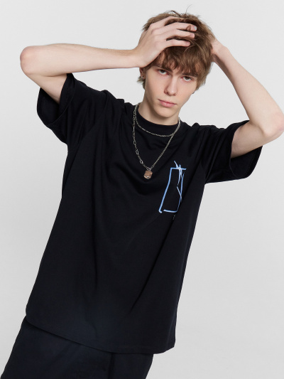 Футболка Mark Formelle 111846/24-3856П-0 черный_печать_2_сл_на_пол_3_сл_на_спинке - фото 8