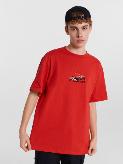 Футболка Mark Formelle 111846/24-4323П-0 огненный_красный_печать_2_сл_на_пол_3_сл_на_спинке - фото 11