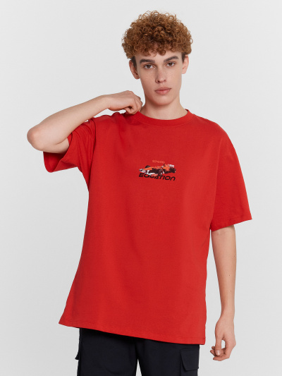 Футболка Mark Formelle 111846/24-4323П-0 огненный_красный_печать_2_сл_на_пол_3_сл_на_спинке - фото 13