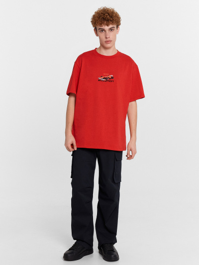 Футболка Mark Formelle 111846/24-4323П-0 огненный_красный_печать_2_сл_на_пол_3_сл_на_спинке - фото 12
