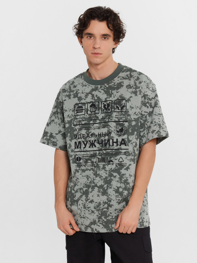 Футболка Mark Formelle 111846/24-4435ПП-0 миллитари_варка_на_зеленом1_1_сл_на_пол - фото 1