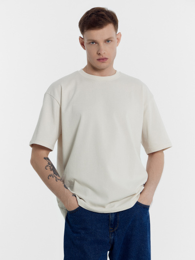 Футболка Mark Formelle 111882/24-3548Ц-0 белый_песок_печать_2_сложность_печать_на_детали_спин - фото 11