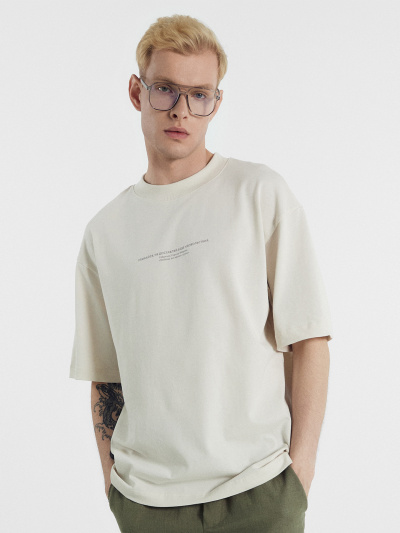 Футболка Mark Formelle 111883/24-3706П-0 белый_песок_печать_Печать - фото 1