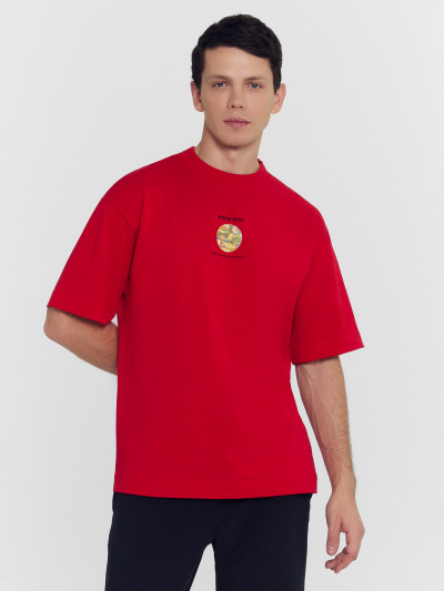 Футболка Mark Formelle 111883/24-4288П-0 багровый_печать_3_сл_на_пол_3_сл_на_спинке - фото 14