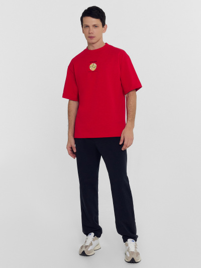 Футболка Mark Formelle 111883/24-4288П-0 багровый_печать_3_сл_на_пол_3_сл_на_спинке - фото 4