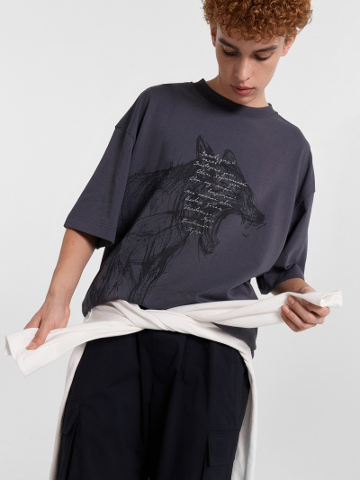 Футболка Mark Formelle 111892/24-4447П-0 сталь_печать_3_сл_на_пол - фото 1