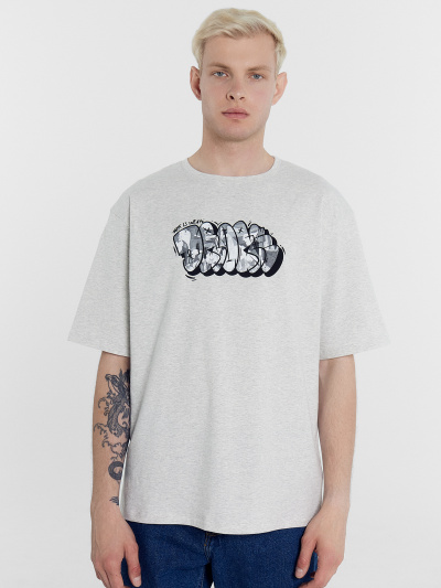 Футболка Mark Formelle 111925/24-4142П-5 серый_меланж_печать_Печать - фото 11