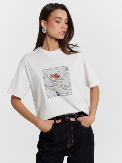 Футболка Mark Formelle 112678/24-28181П-0 белый_печать9_2_сл_на_пол - фото 7