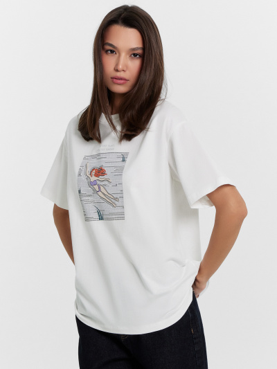 Футболка Mark Formelle 112678/24-28181П-0 белый_печать9_2_сл_на_пол - фото 8