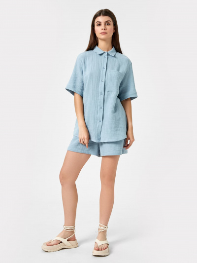 Блуза Mark Formelle 112682/22/22821Ц-9 серо_голубой - фото 7