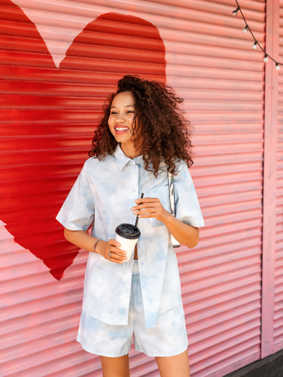 Блуза Mark Formelle 112682/22/22825П-9 голубая_варка_на_белом - фото 2