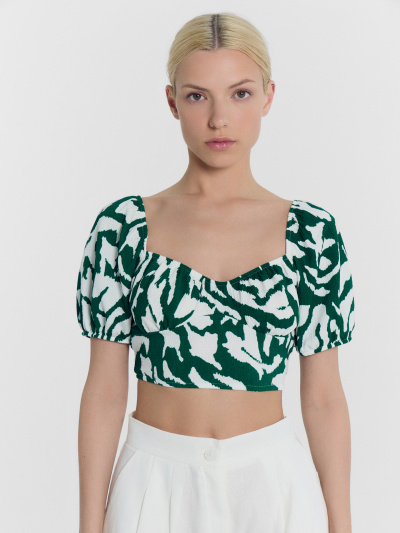 Топ Mark Formelle 112851/24-28287П-9 белые_пятна_на_изумрудном - фото 4