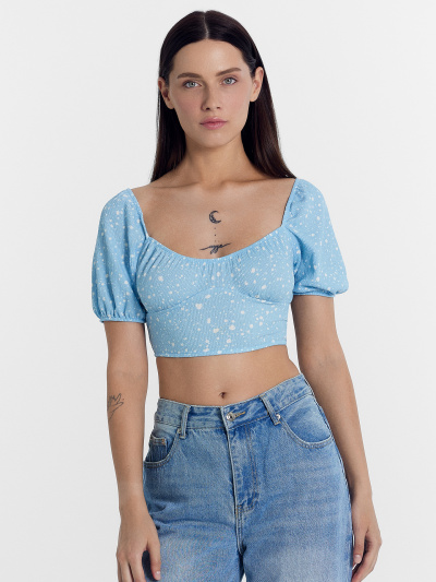 Топ Mark Formelle 112851/24-28287П-9 россыпь_горошков_на_голубом - фото 11