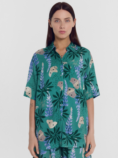 Блуза Mark Formelle 112855/22/23093П-9 цветы_на_зеленом - фото 7