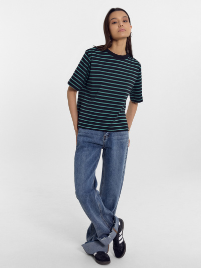 Футболка Mark Formelle 112862/24-28494П-5 черная_полоска_на_зеленом - фото 9