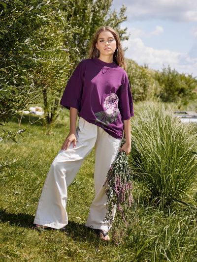 Футболка Mark Formelle 112874/24-26820П-0 инжир_печать_4_сл_на_пол - фото 1