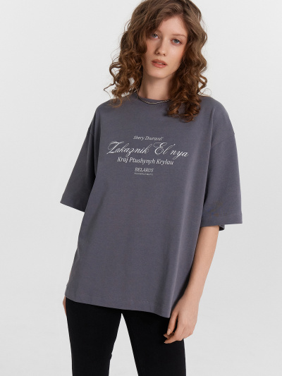 Футболка Mark Formelle 112961/24-29525П-0 серый_туман_печать_Печать - фото 13