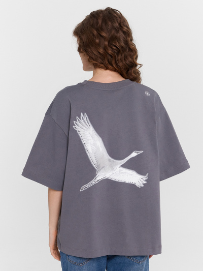 Футболка Mark Formelle 112961/24-29525П-0 серый_туман_печать_Печать - фото 6