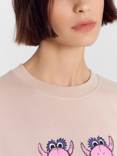 Футболка Mark Formelle 112961/24-29525П-0 холодный_бежевый_печать_3_сл_на_пол - фото 14