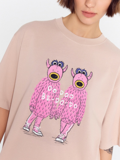 Футболка Mark Formelle 112961/24-29525П-0 холодный_бежевый_печать_3_сл_на_пол - фото 13