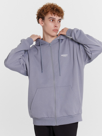 Толстовка Mark Formelle 121174/24-4410П-7(3) сизый_печать_1_сл_на_пол_1сл_на_спинке - фото 1