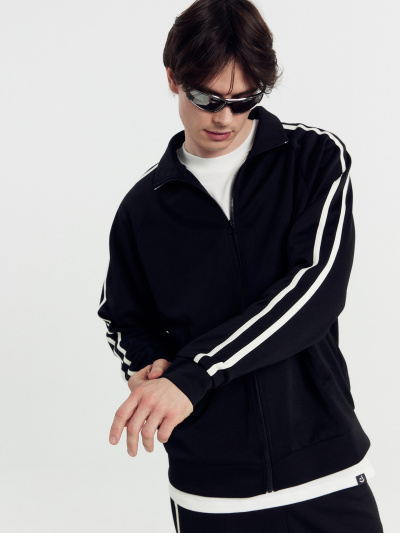 Толстовка Mark Formelle 121200/1/24-3485Ц-2 черный_св.молочный - фото 1