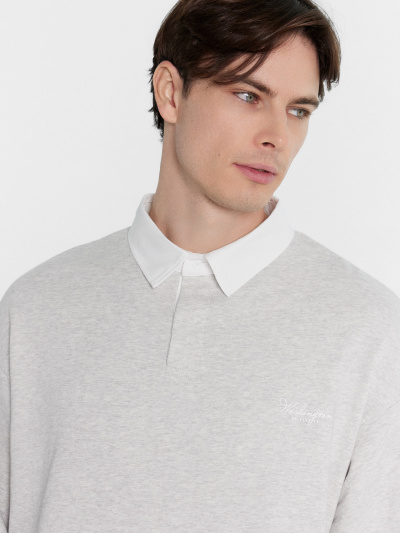 Толстовка Mark Formelle 121915/24-4017П-7(3) серый_меланж_4306_А_печать_1_сл_на_пол - фото 3