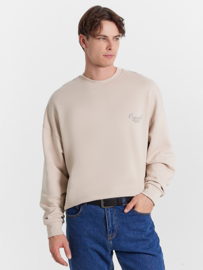 Свитшот Mark Formelle 121917/24-4011П-7(3) белый_песок_печать_1_сл_на_пол_1сл_на_спинке - фото 1