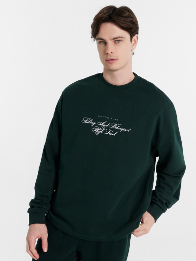Свитшот Mark Formelle 121917/24-4011П-7(3) зеленый_бархат_печать_1_сл_на_пол - фото 7