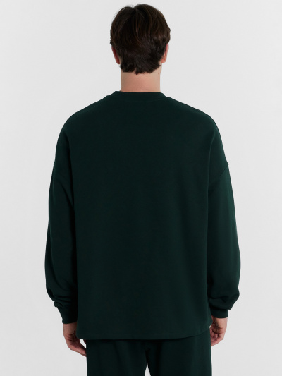 Свитшот Mark Formelle 121917/24-4011П-7(3) зеленый_бархат_печать_1_сл_на_пол - фото 3
