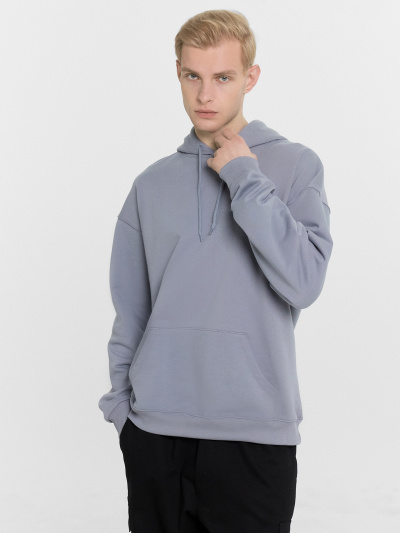 Худи Mark Formelle 121927/24-4405П-7(3) сизый_печать_1_сл_на_пол_2_сл_на_спинке - фото 1