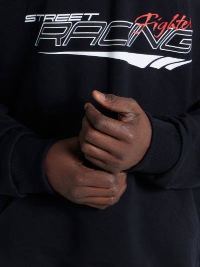 Худи Mark Formelle 121927/24-4405П-7(3) черный_печать_1_сл_на_пол - фото 2